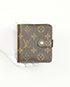Louis vuitton Zipped Compact Wallet, &pound;120, Accessories, Brown, Canvas, Front view
